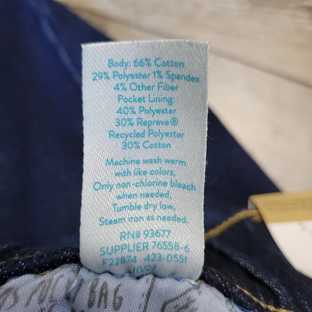 New Kid's ThereAbouts Dark Wash Flex Denim Shorts Size Large 14/16